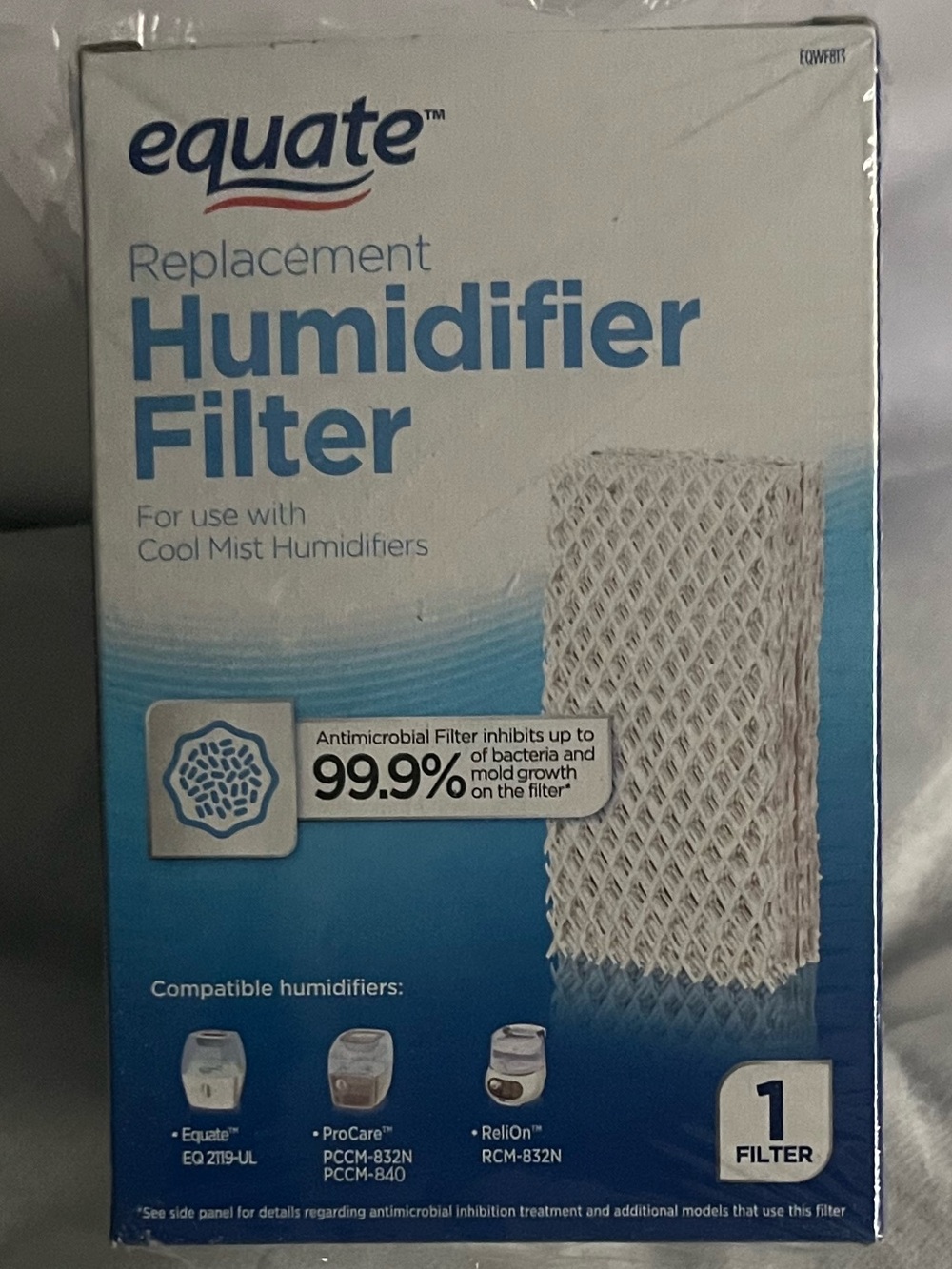 Equate Replacement Humidifier Filter - three new in box